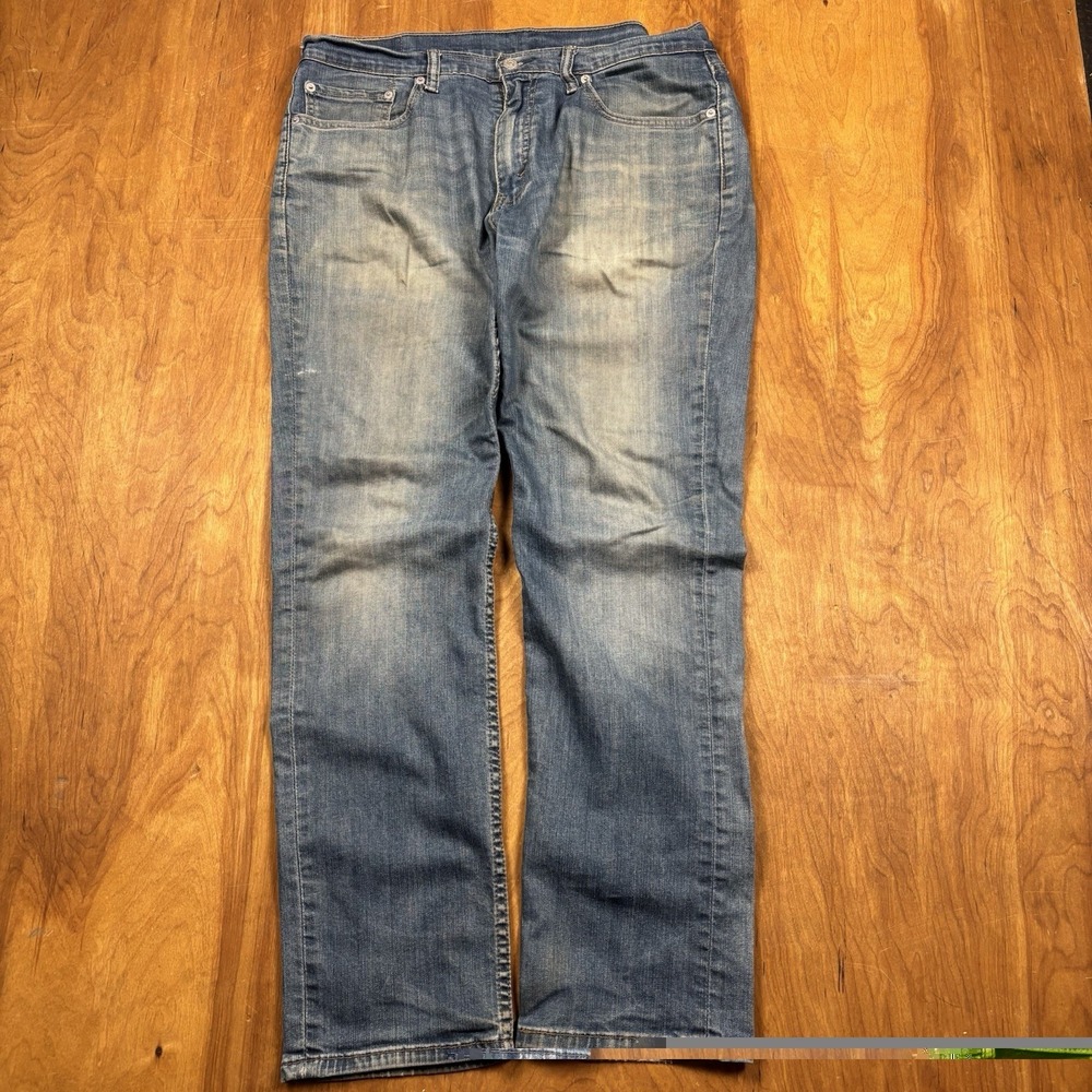 Levi 511 Jeans 36x31 Slim Fit Blue Heavy Faded Denim Stretch Biker Cowboy Y2K
